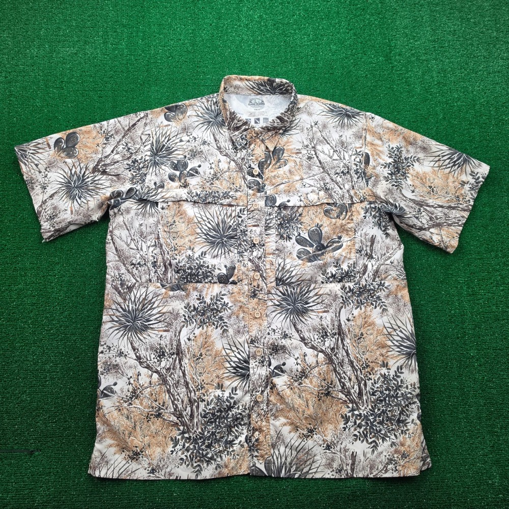 GameGuard Outdoors Camp Shirt Mens XL Button Up Western Desert Vented Fishing